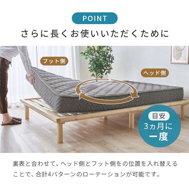 両面仕様３Ｄメッシュ ポケットコイルマットレス シングル 厚み20cm（512） 両面仕様 通気性の良い3Dメッシュ ポケットコイルマットレス