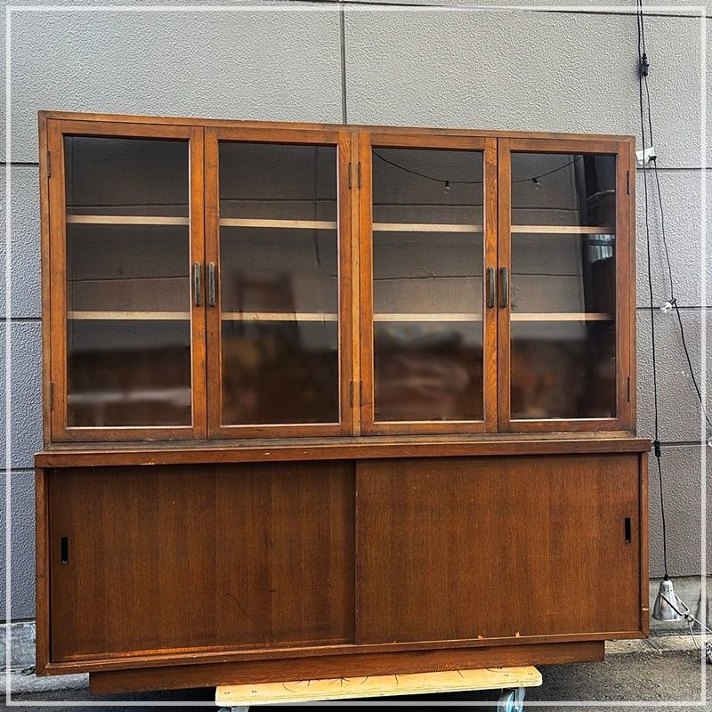 食器棚 飾り棚 キャビネット ブックシェルフ 本棚 ガラス扉 収納 木製