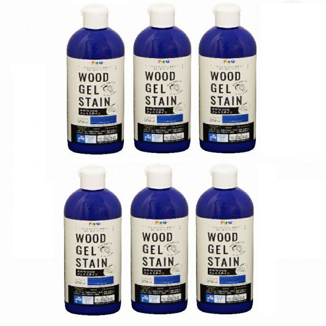 アサヒペン 水性ＷＯＯＤジェルステイン ３００ＭＬ インディゴブルー 6缶セット