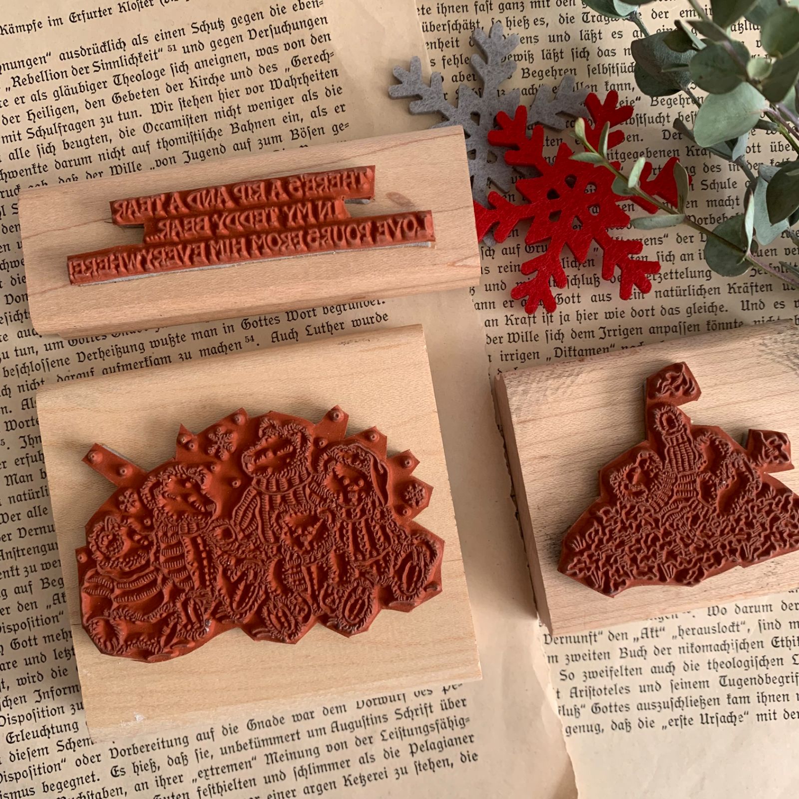 アメリカ製 ヴィンテージ スタンプセット くま テディベア 木製