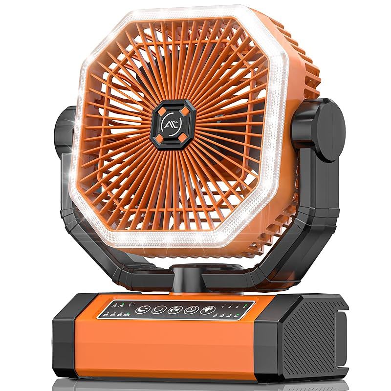 キャンプ 扇風機 20000mAh大容量 自動首振りリ 最大60時間連続使用