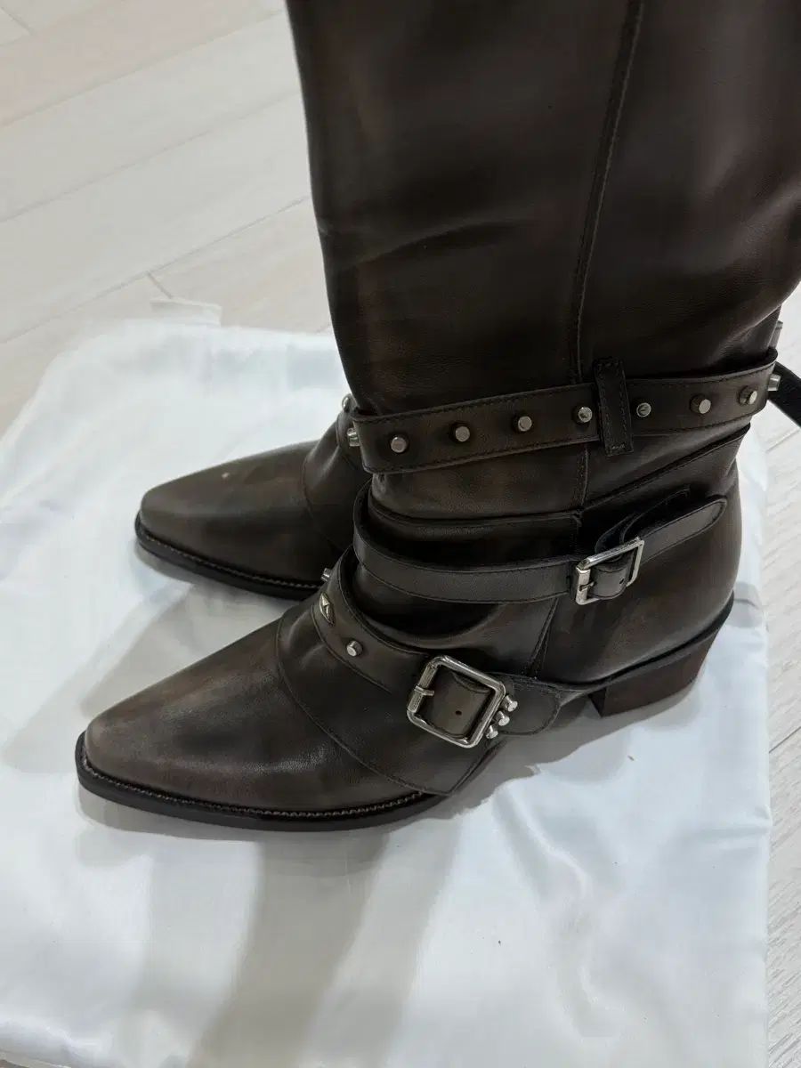 新商品 ラフネック ボヘミアン チェーンベルト ロングブーツ 240