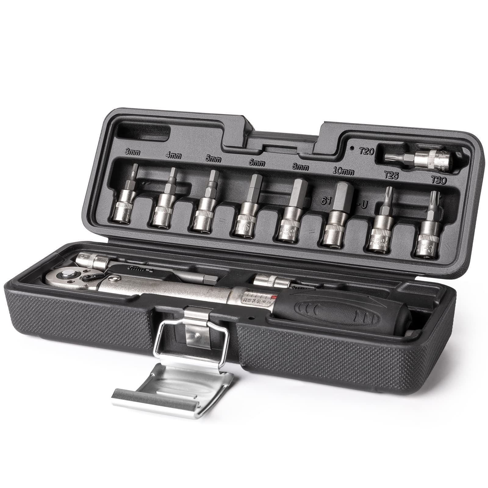 プリセット型 ラチェット式 ロック機能 ビット 付 2～24 N m ロードバイク用 差込角6.35 mm トルクレンチセット ケース付 自転車 CT-T 02 CYCLISTS