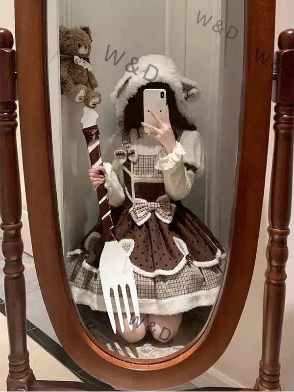 少女感 インナーベストドレス ロリータワンピース プリンセス 甘い 洋装 おしゃれ フォトジェニック 少女の夢を詰め込んだ ふんわり甘いロリータワンピース