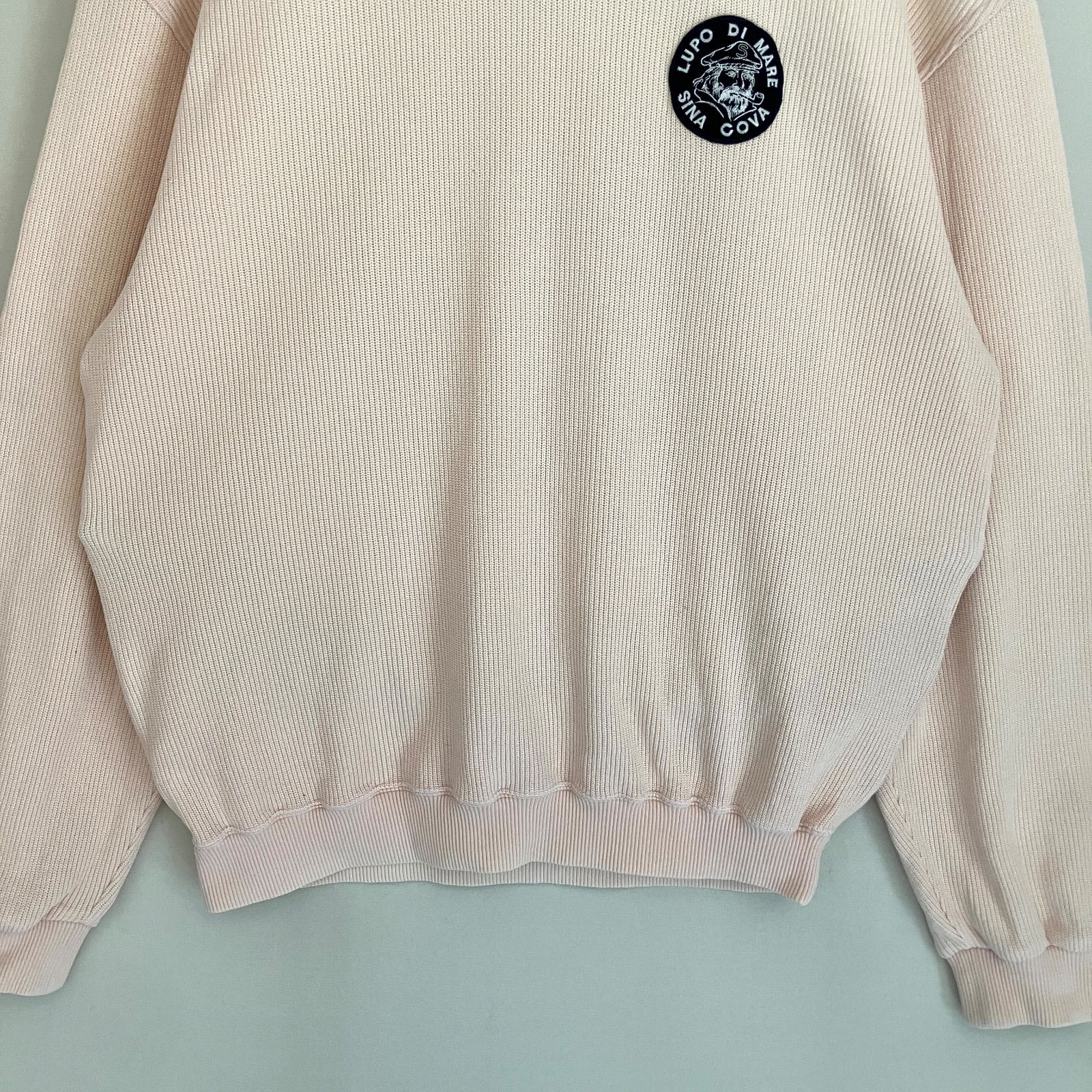 【新品】シナコバ　SINA COVA、毛100%セーター、L、アイボリー シナコバ SINA COVA☆スウェットライクニット☆クルーネック☆ワン