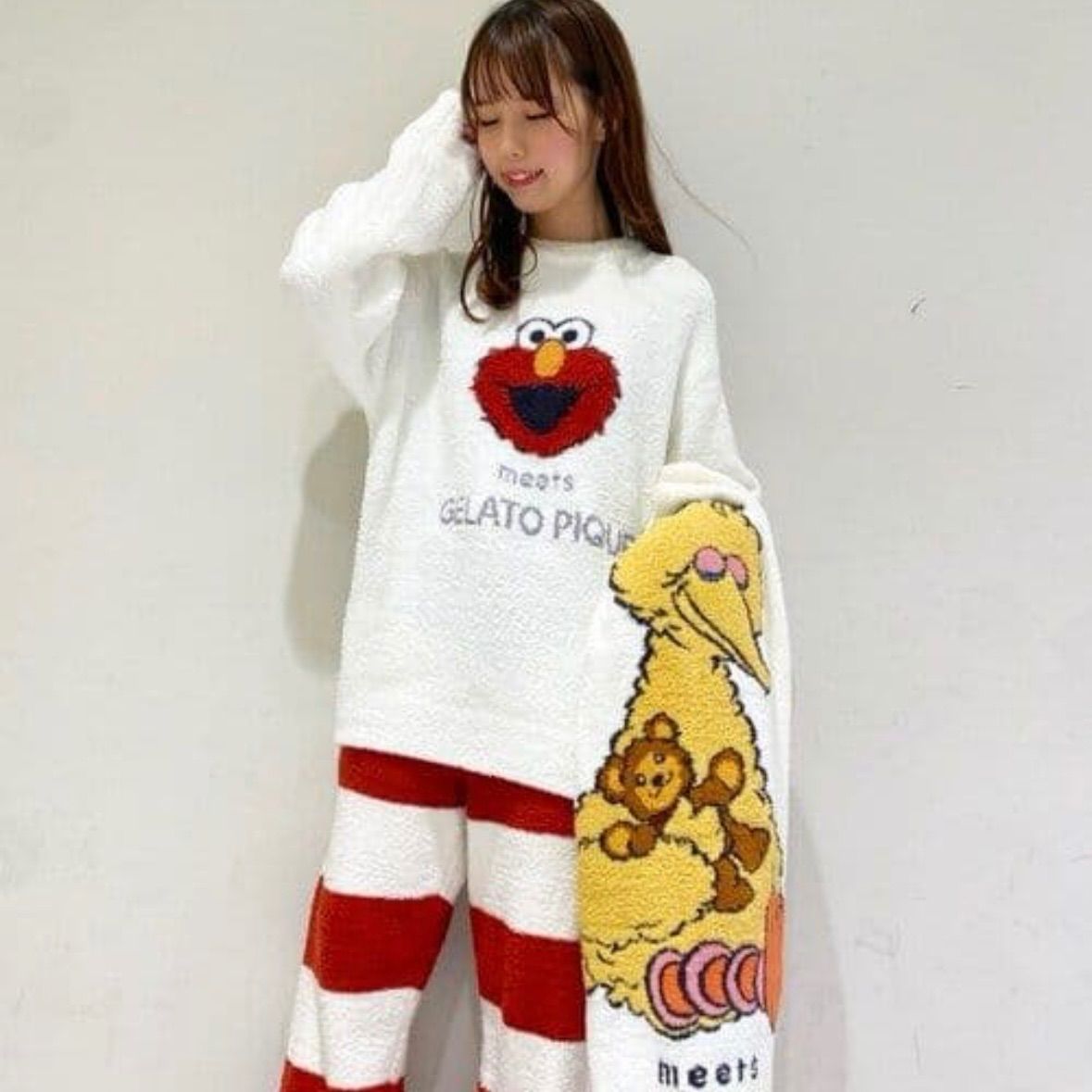 ジェラートピケ ジェラピケ プルオーバー＆パンツ 上下セット エルモ pique gelato SESAME セサミストリート