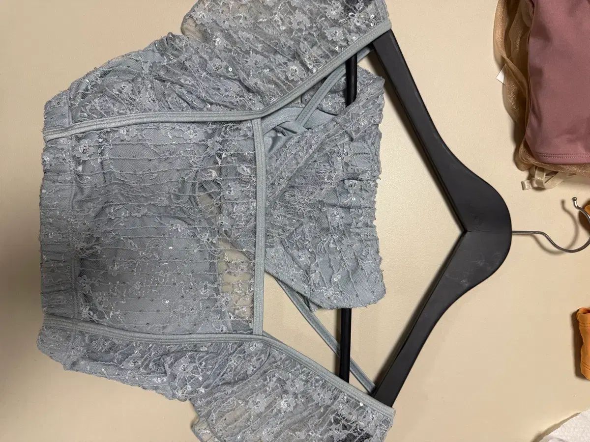 ソールブラン ポールダンス ウェア バタフライ効果 m ブルー