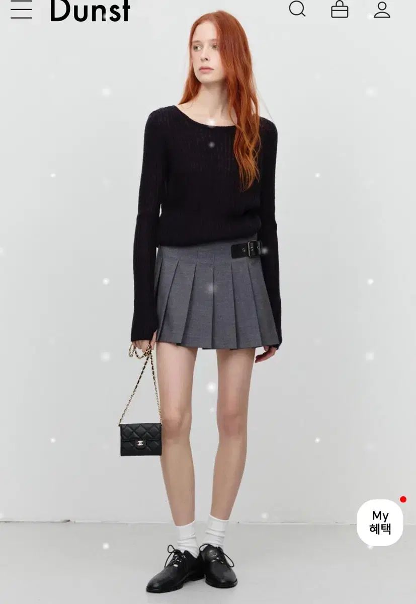 Dunst ダンスト プリーツミニスカート グレー m