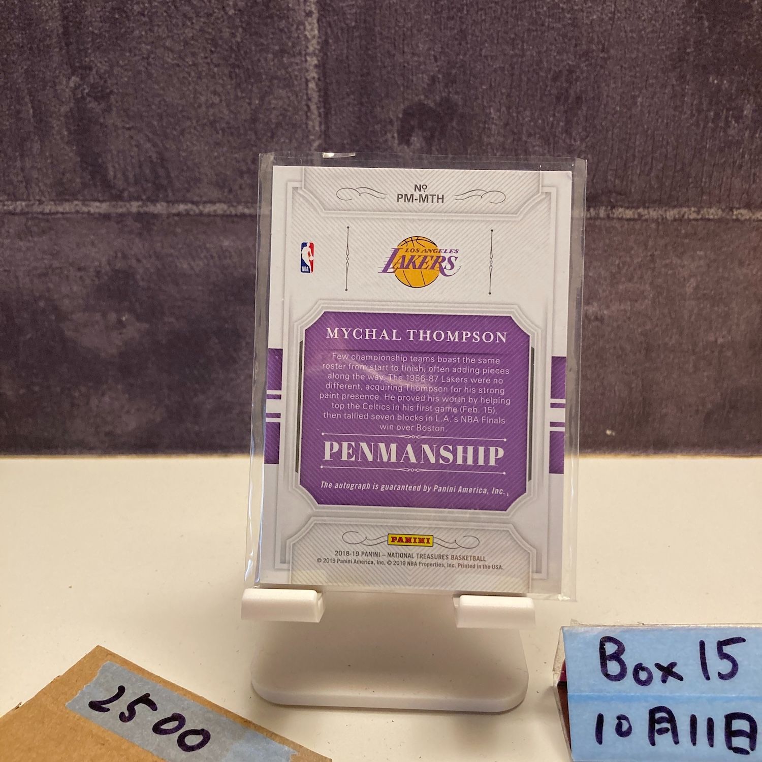 2018-19 Panini National Treasures Mychal Thompson 直筆サインカード