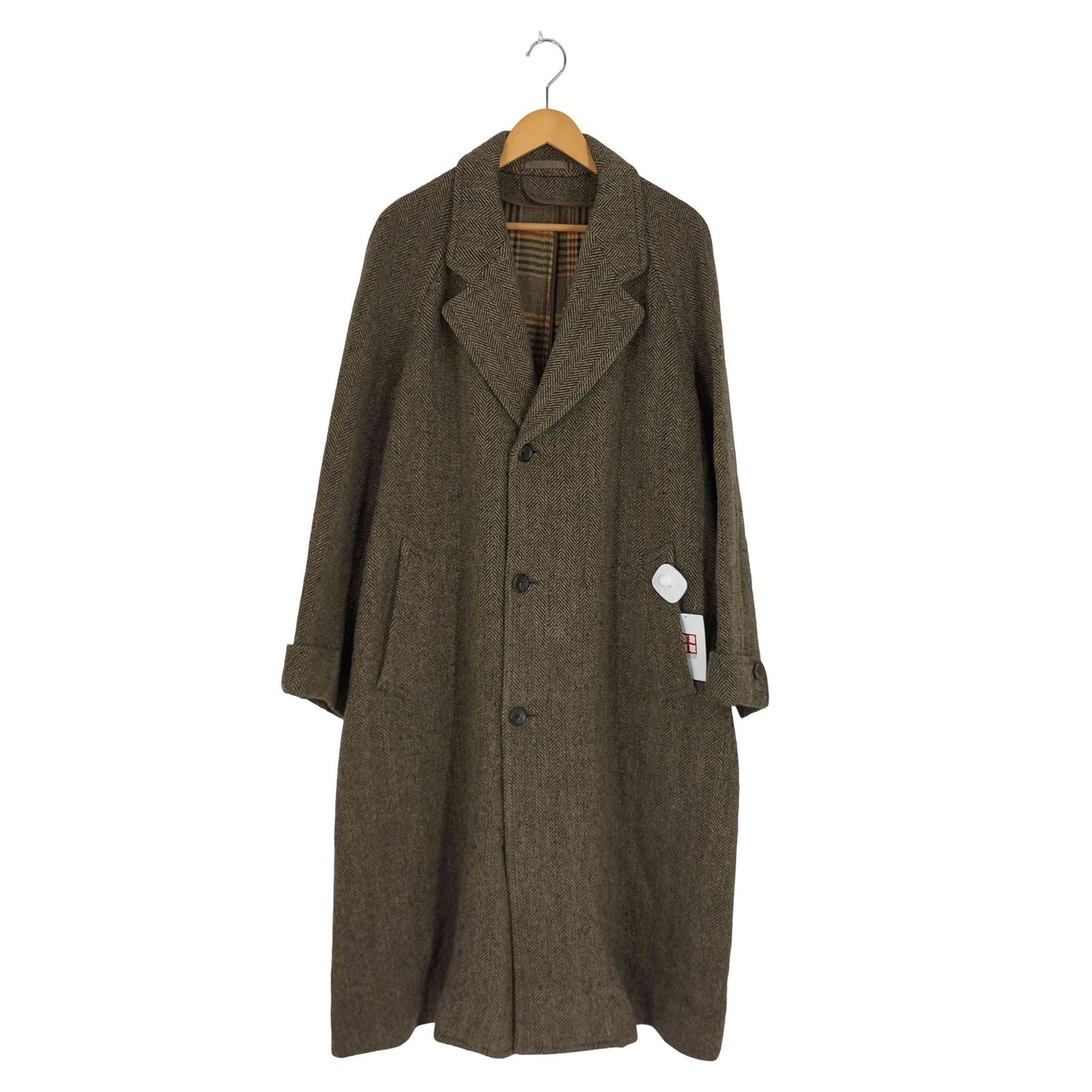 メンズビギ MENS BIGI ヘリンボーン ウールナイロン チェスターコート