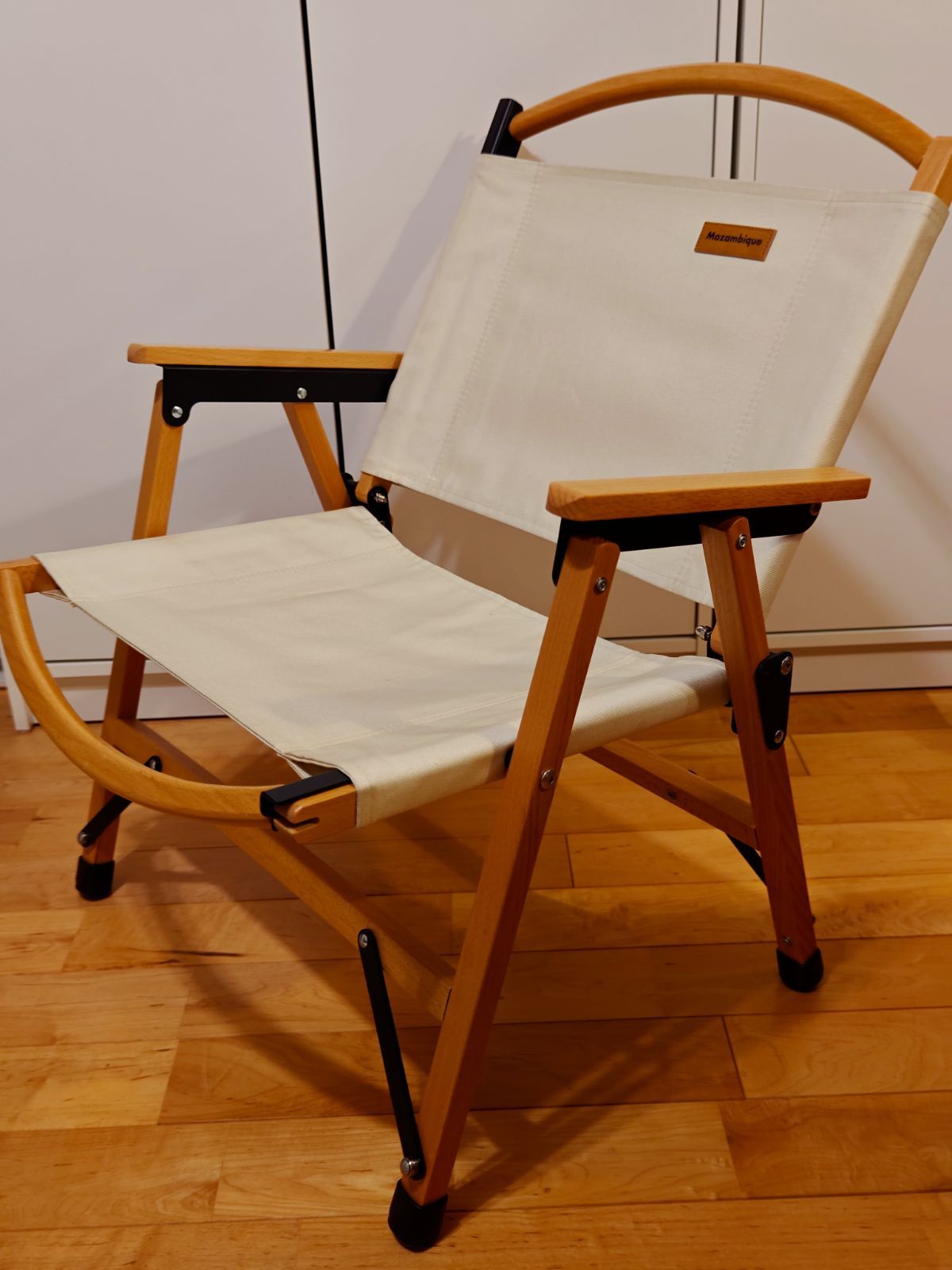 フォールディングウッドチェア ベージュ
