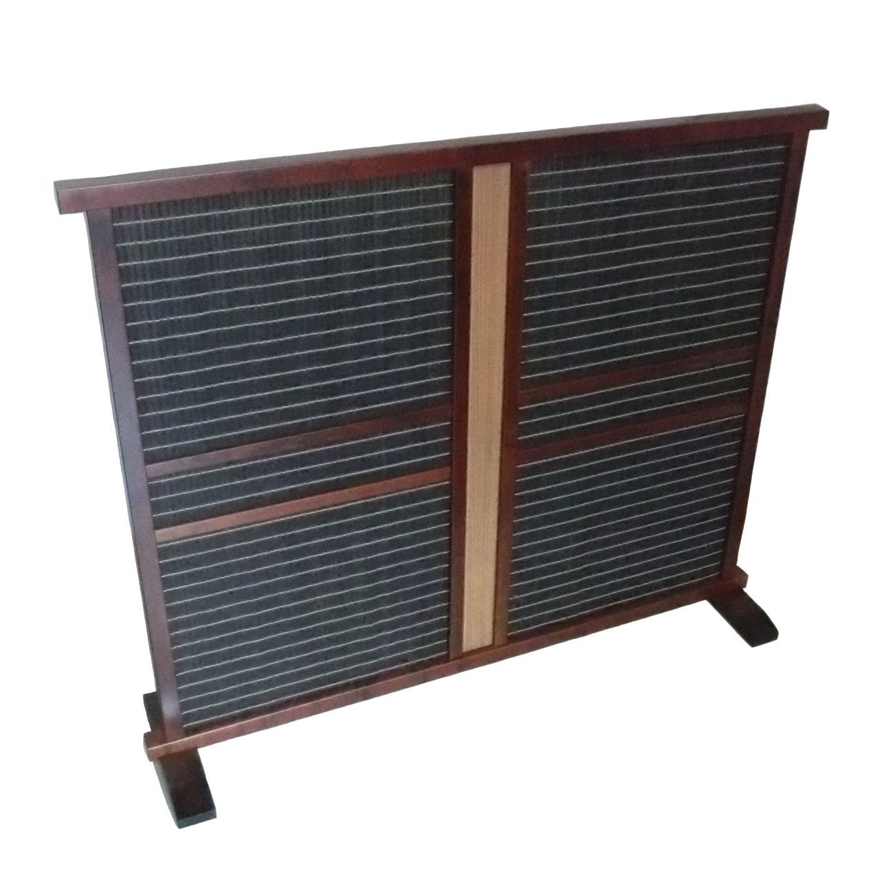 木製 スリットデザイン パーテーション 仕切り 屏風 衝立 昭和 レトロ