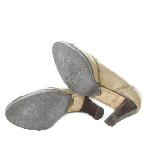 ヨシト YOSHITO パンプス レザー オープントゥ ハイヒール パンチング