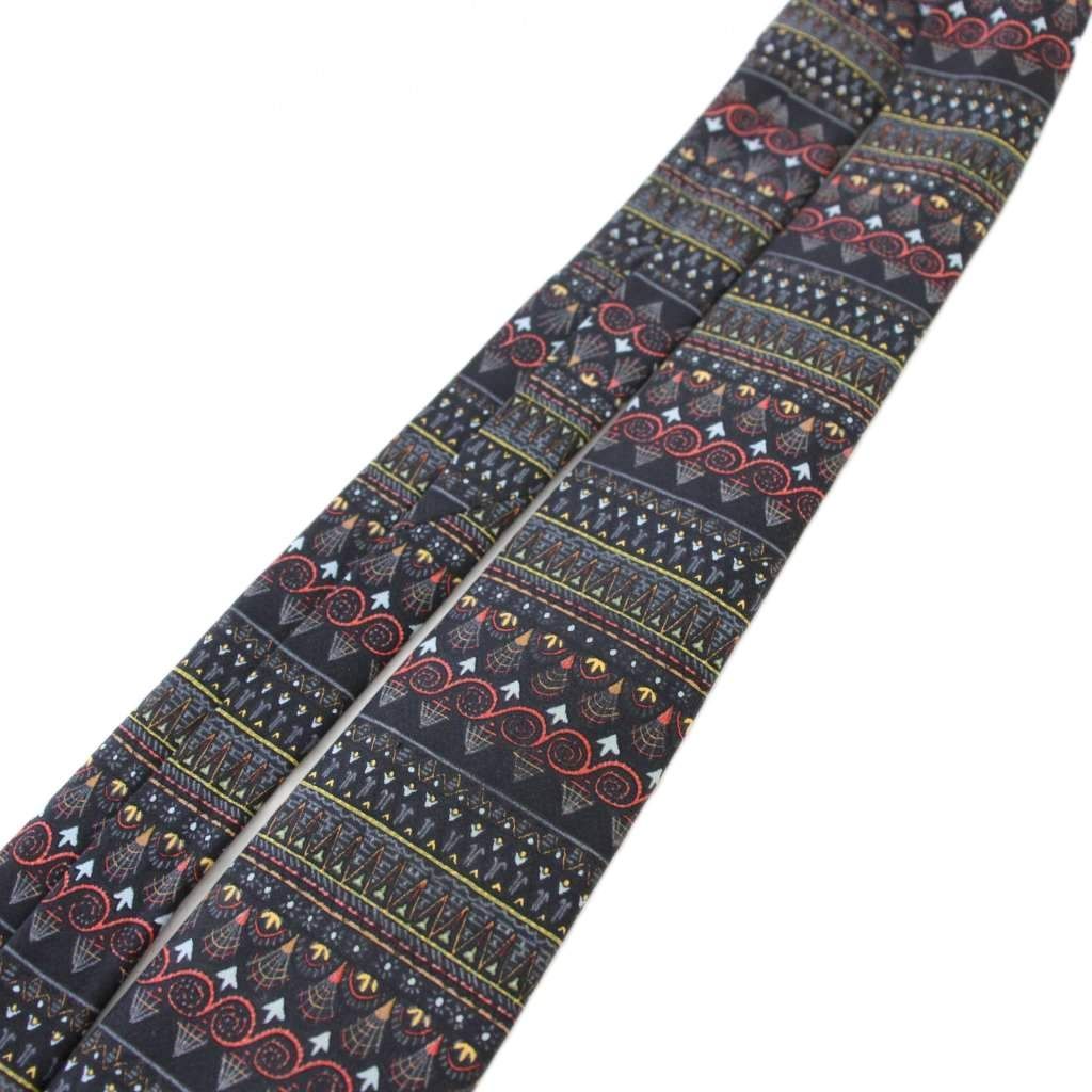 エルメス HERMES ネクタイ シルク 総柄 ワイドタイ 黒 /TK □OH - メルカリ