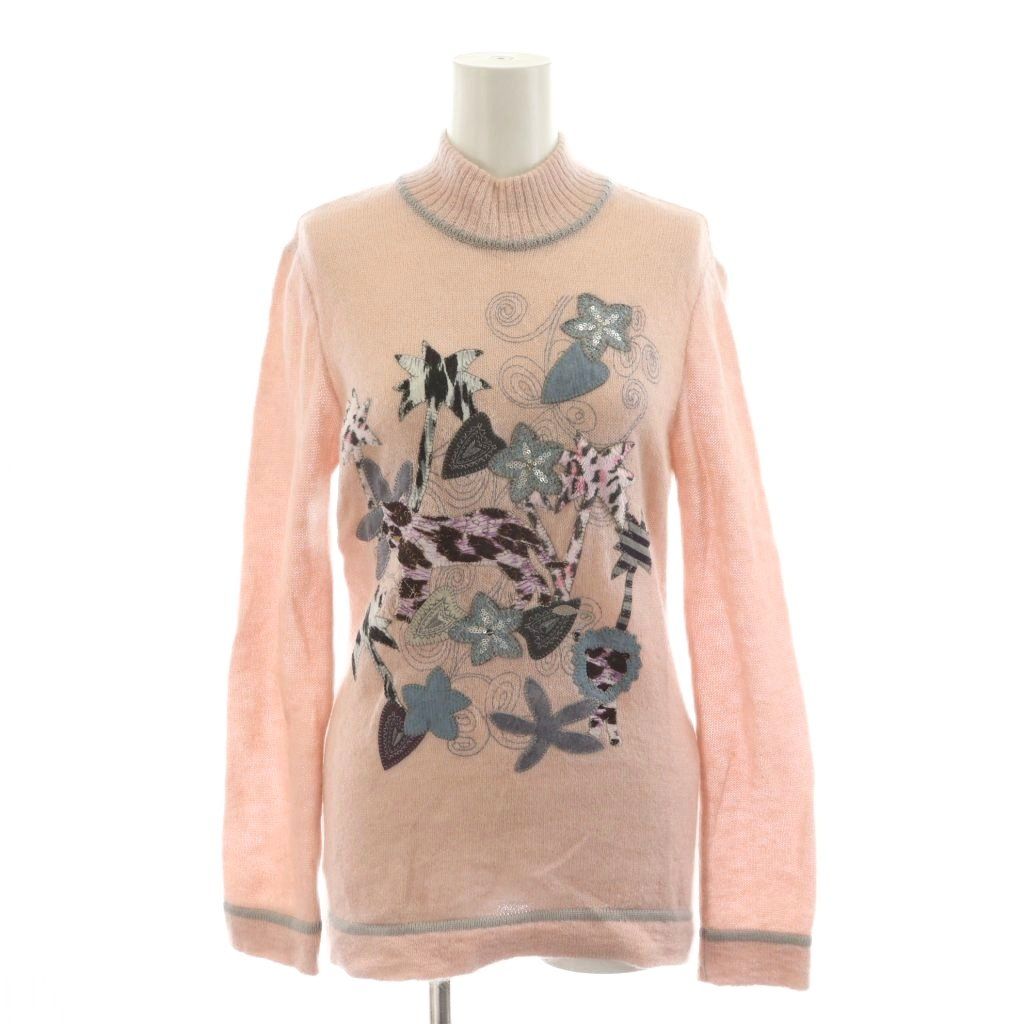 イタリヤ 伊太利屋 ニット セーター 長袖 ハイネック モヘヤ混