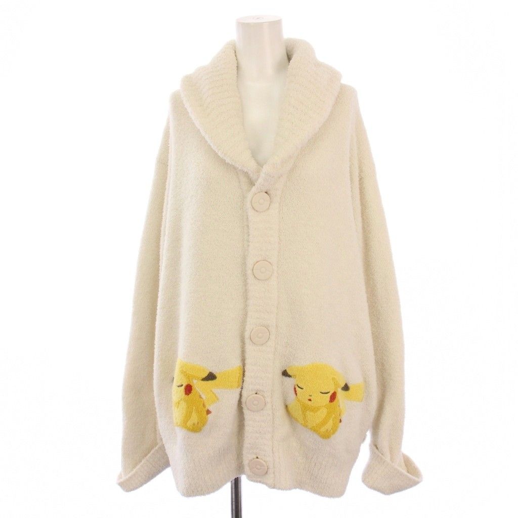 ジェラートピケ gelato pique 24 AW ベビモコジャガードショールカーディガン 長袖 ピカチュウ S-M アイボリー BM