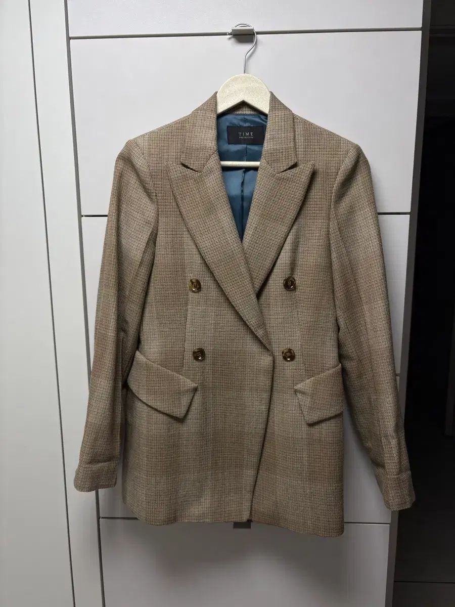 タイム チェック ダブル ブレーザー ジャケット 44 サイズ