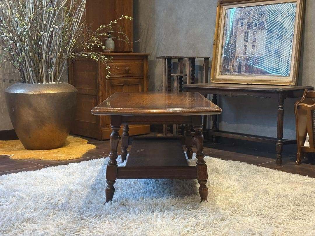 飛騨産業 キツツキマーク ローテーブル センターテーブル アンティーク