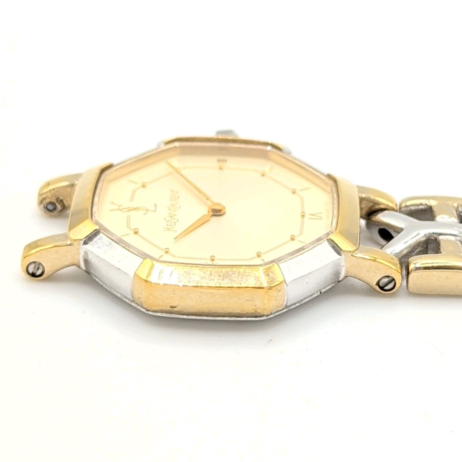 Yves Saint Laurent 2200-241762 Watch QZ Ladies Gold Silver Combi