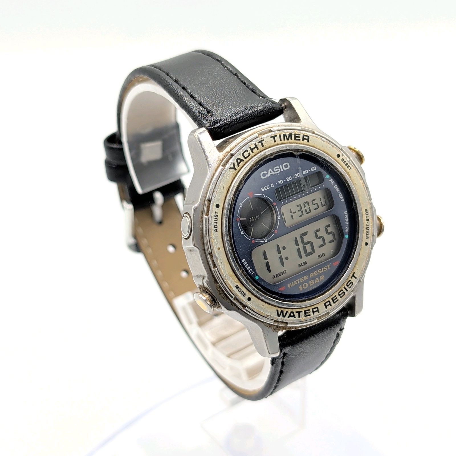 CASIO Yacht Timer TRW-301 Watch Quartz Round Silver Digital Y2K