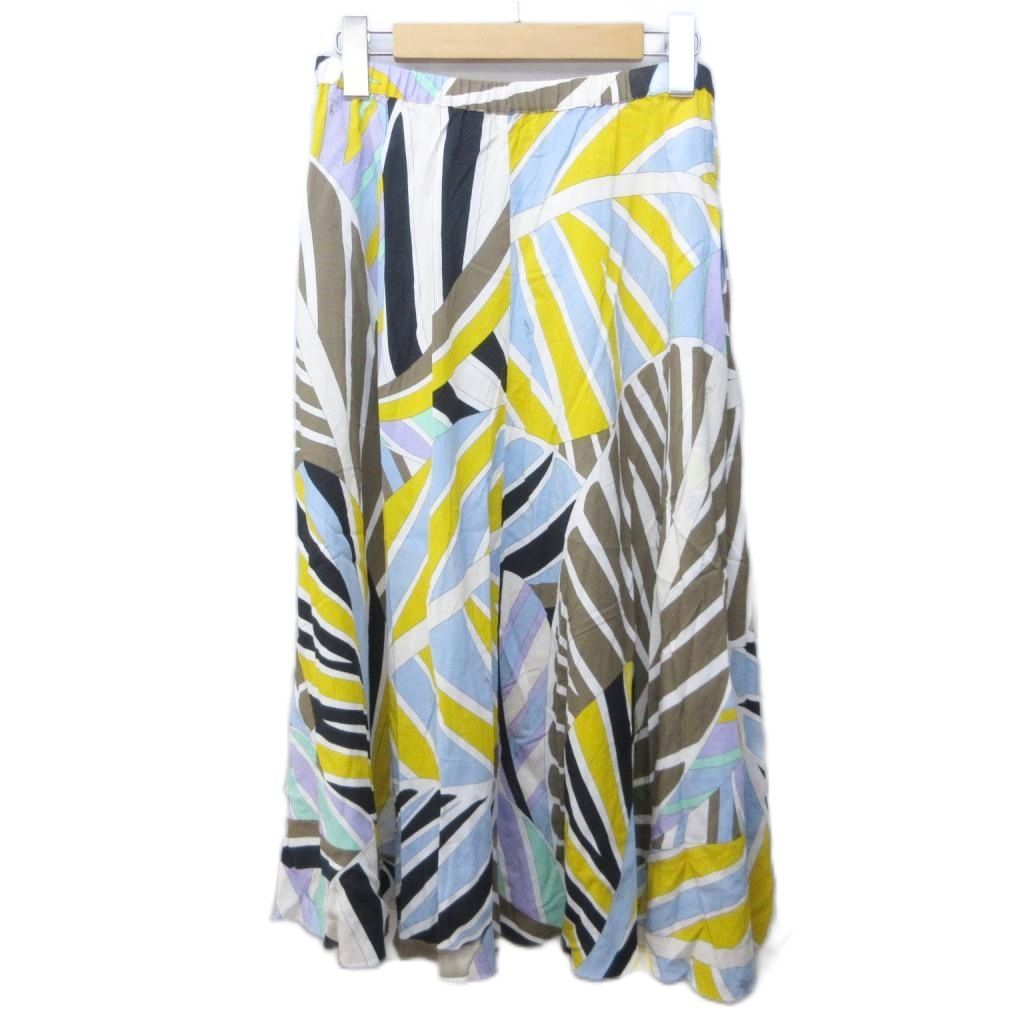 エミリオプッチ EMILIO PUCCI プッチ柄 フレアスカート 総柄 ロング 38