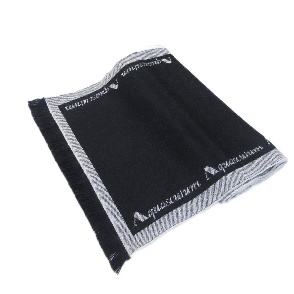 マフラー　Aquascutum LONDON アクアスキュータム AQUASCUTUM マフラー ウール ロゴ フリンジ