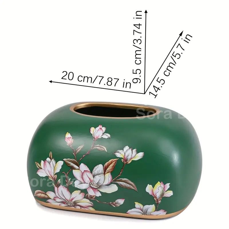 ティッシュボックス 花柄 セラミック クラシック エレガント おしゃれ