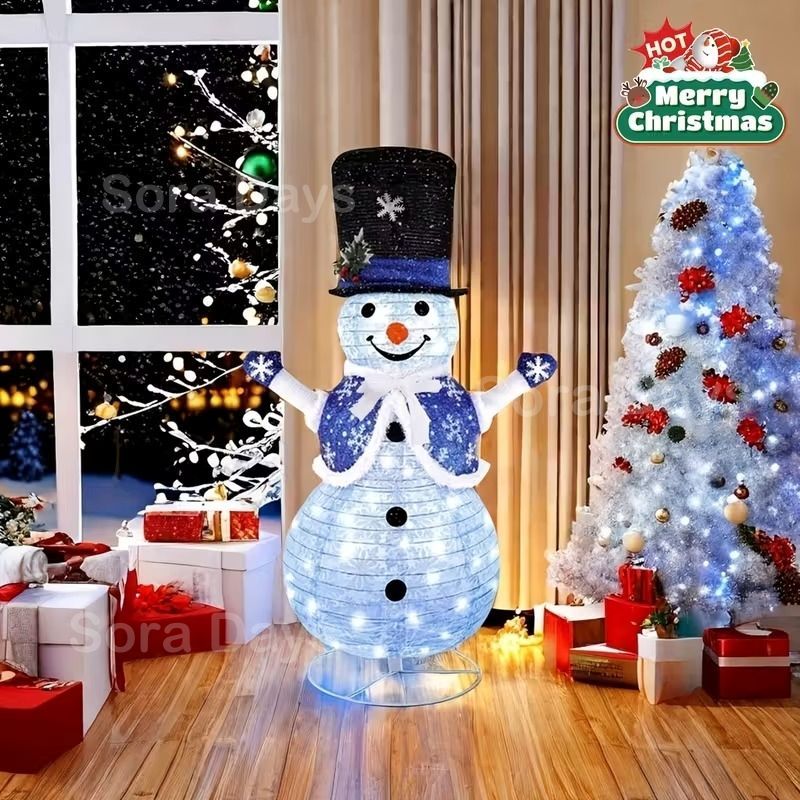 雪だるま ライト クリスマス雑貨 スノーマン 自立型 可愛い ユニーク