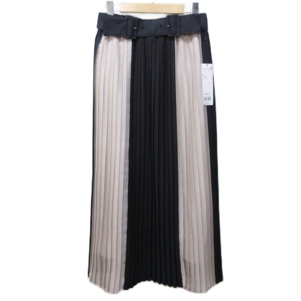 アドーア ADORE タグ付 23AW クリアドライスカート プリーツ 切替 バイ