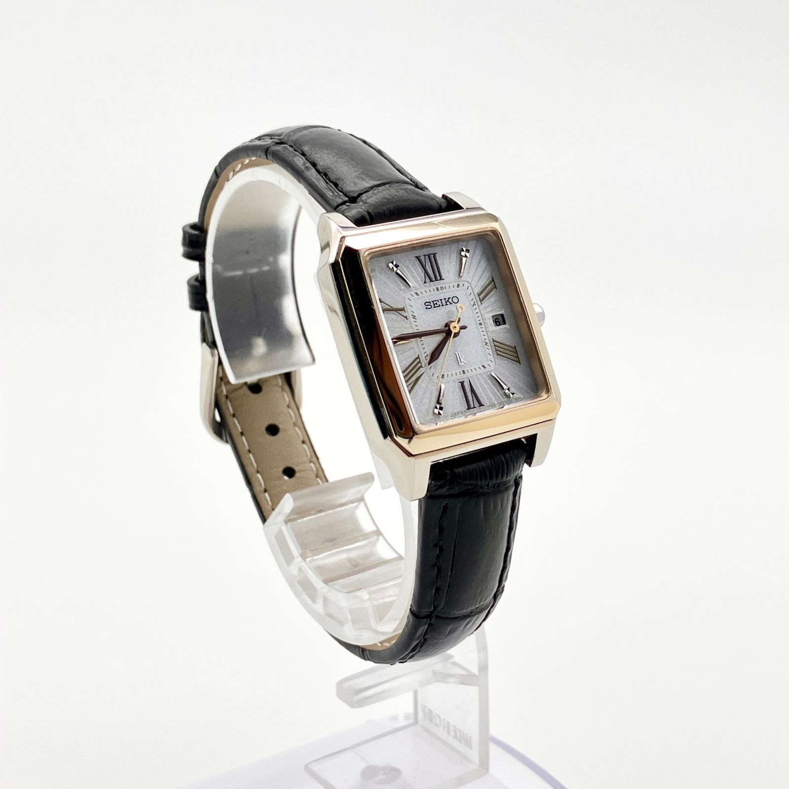 中古】セイコー ルキア 電波ソーラー 1B22-0CF0 スクエア 腕時計