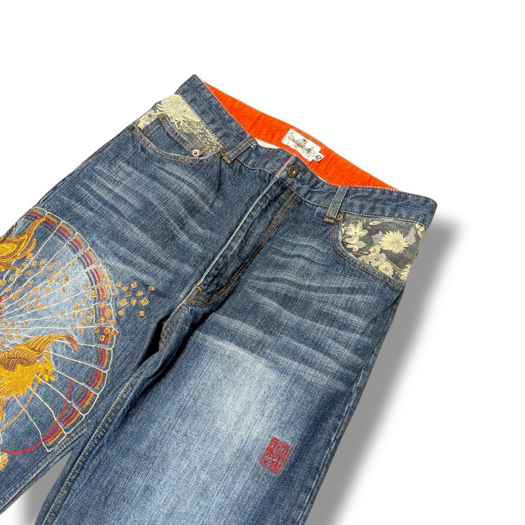 希少XLサイズ】絡繰魂 カラクリダマシイ 和柄 鳳凰 不死鳥