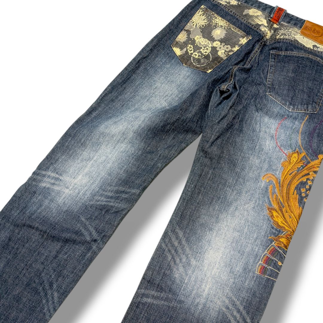 ￼￼柄　時代物 希少XLサイズ】絡繰魂 カラクリダマシイ 和柄 鳳凰 不死鳥