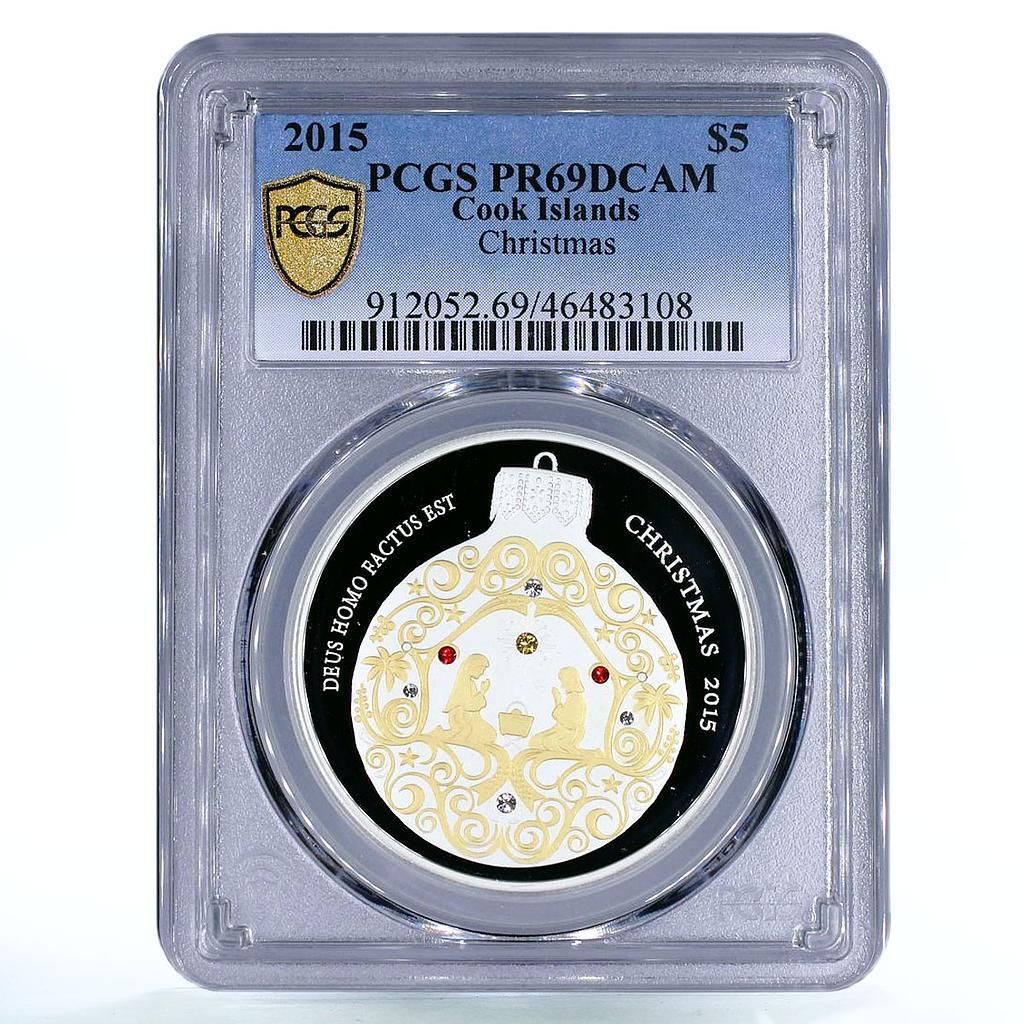 クック諸島 5ドル ダイナー ジェス クライスト PR 69 PCGS 銀貨 2015年