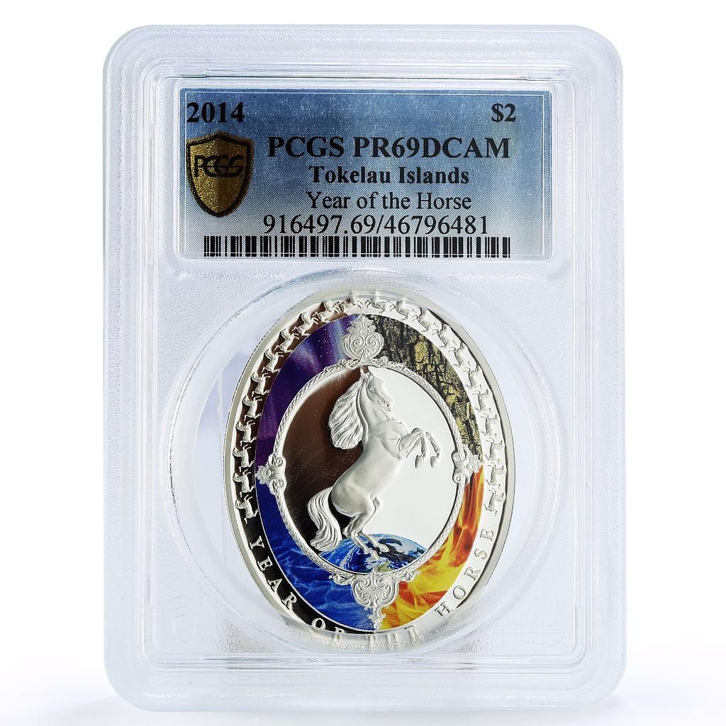 トケラウ 2ドル 午年四元素 PR69 PCGS 銀貨 2014年 - メルカリ