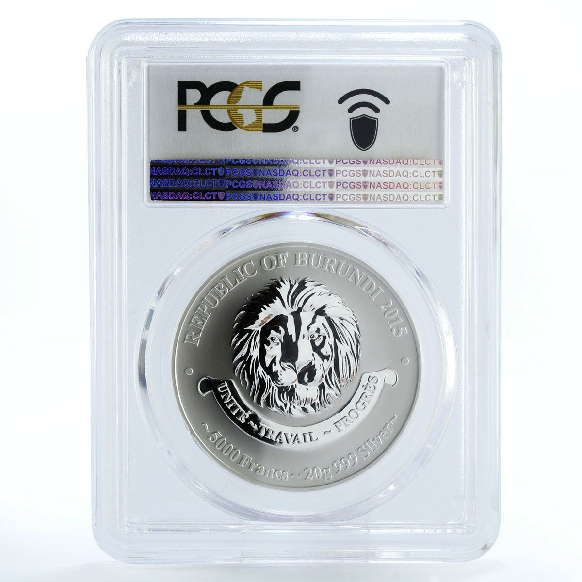 ブルンジ 5000フラン 川崎 KI 100 プレーンアシオン PR 69 PCGS 銀貨 2015年