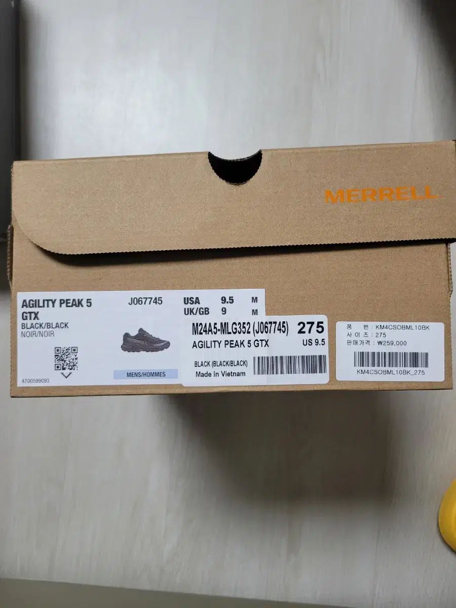  メレル アジリティ ピーク5 GTX ブラック 登山靴 トレッキングシューズ アウトドアシューズ