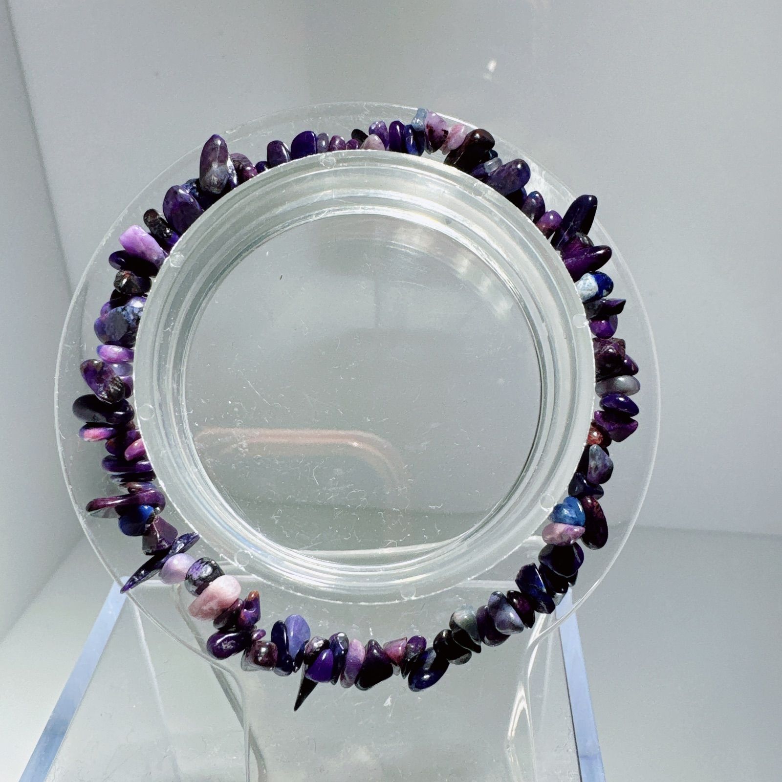 スギライトさざれブレスレット杉石さざれブレスレットNO25-2424 - メルカリ