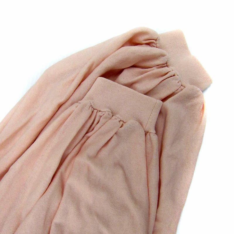 Drawer 16G天竺 ギャザープルオーバーニット ピンク 薄手 長袖トップス Drawer 16G天竺 ギャザープルオーバーニット ピンク 薄手 長袖トップス