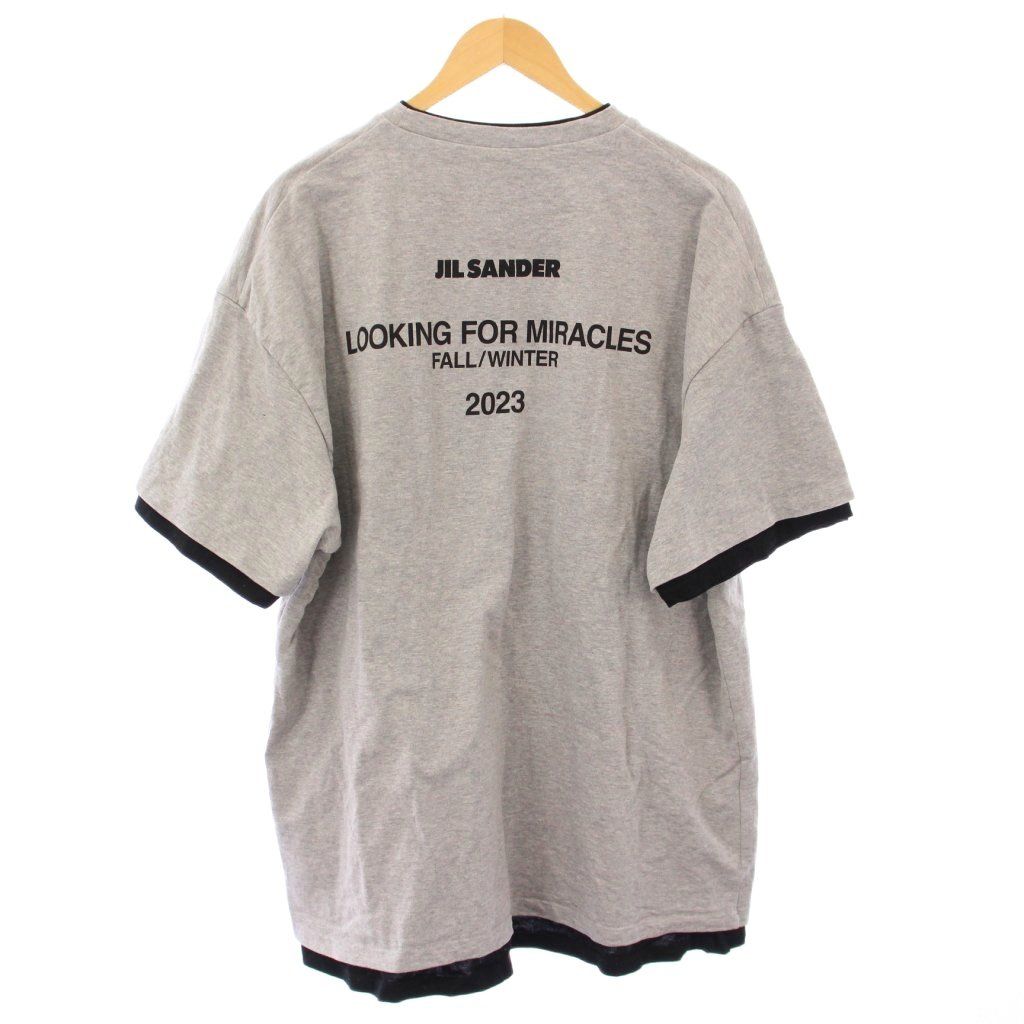 JIL SANDER / Double-layered T-shirt/Tシャツ/48/コットン/YLW/J61GC0002 ジルサンダー JIL SANDER Double-layered T-shirt ダブルレイヤードT