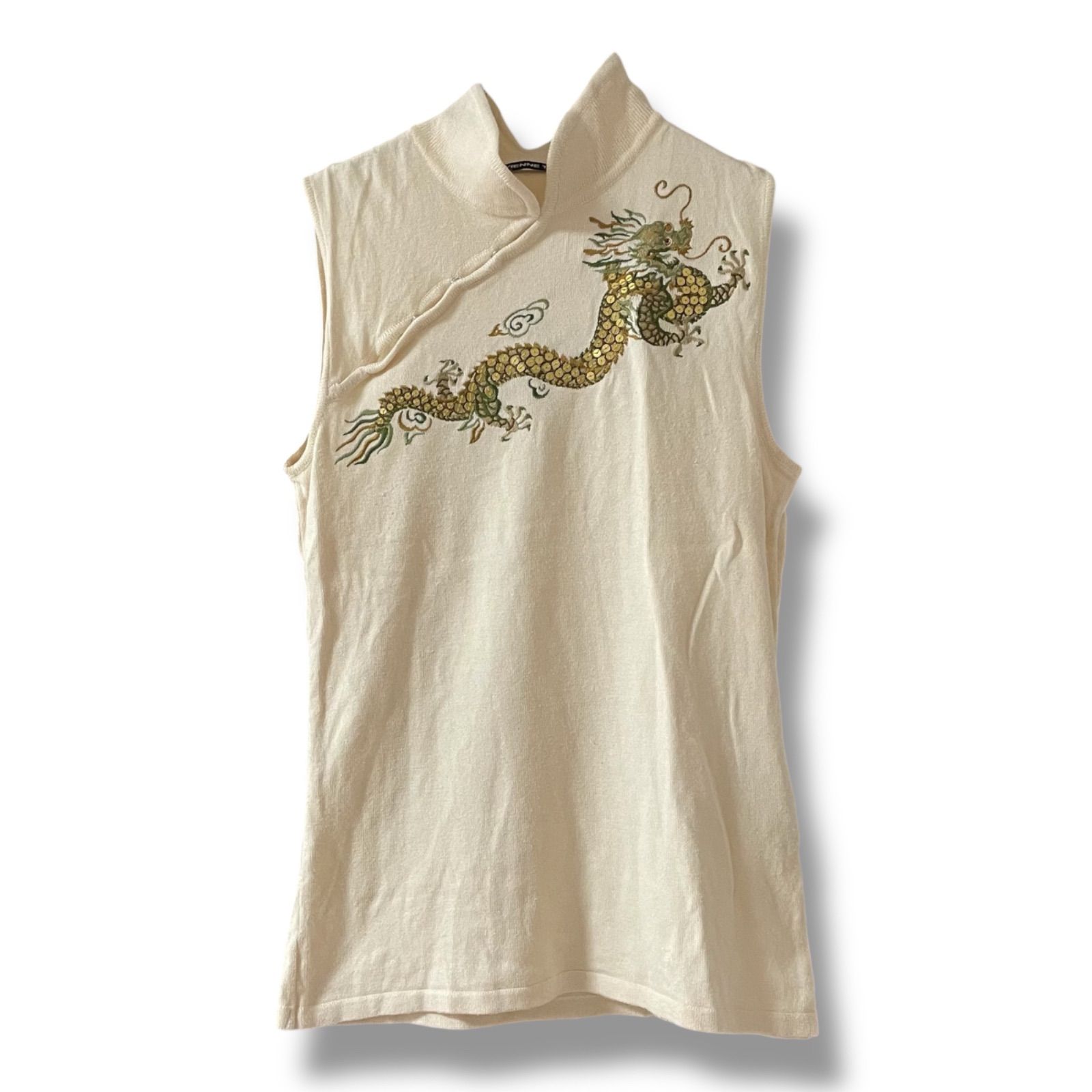 VIVIENNE TAM ニットベスト 0 XS クリームホワイト アイボリー 日本製