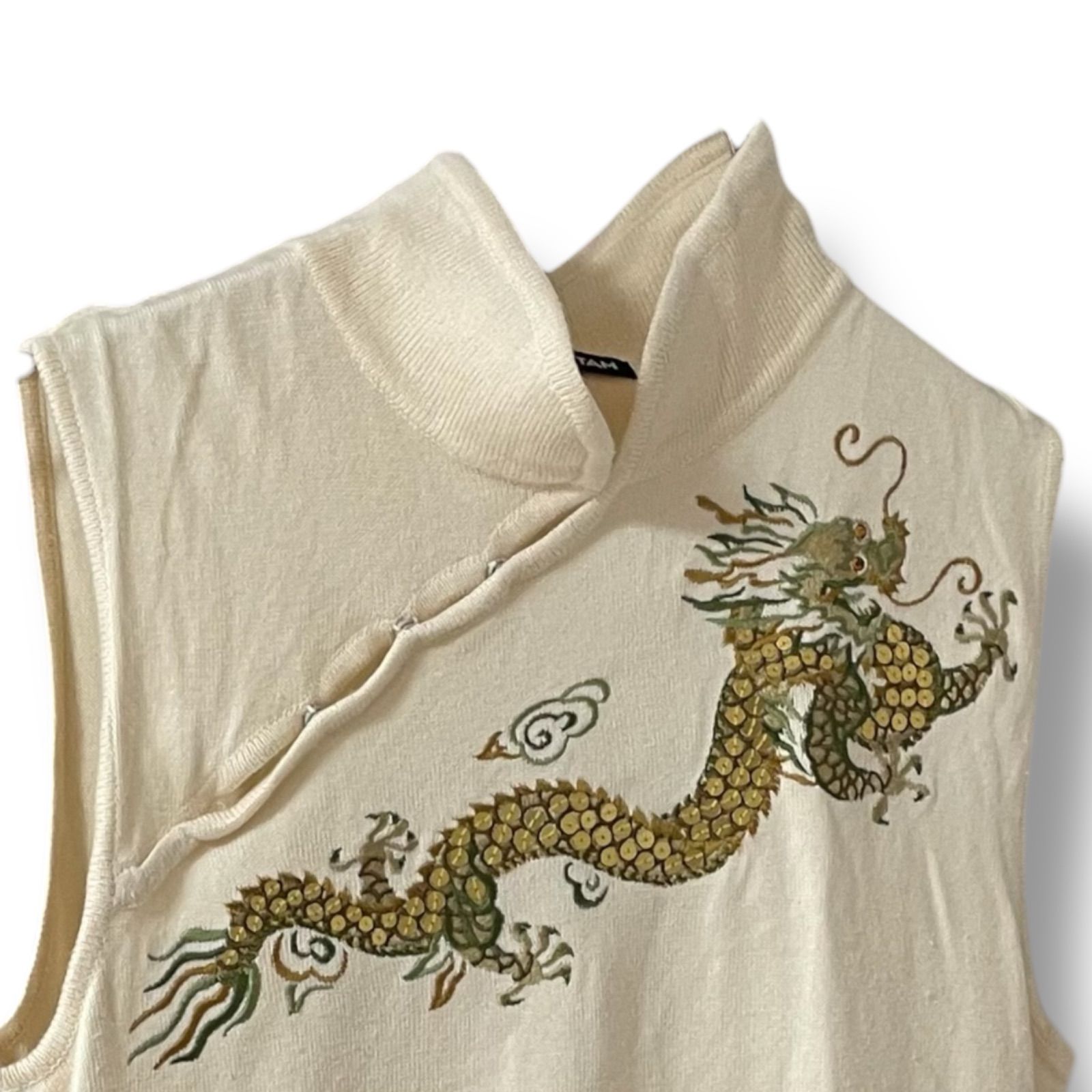 VIVIENNE TAM ニットベスト 0 XS クリームホワイト アイボリー 日本製