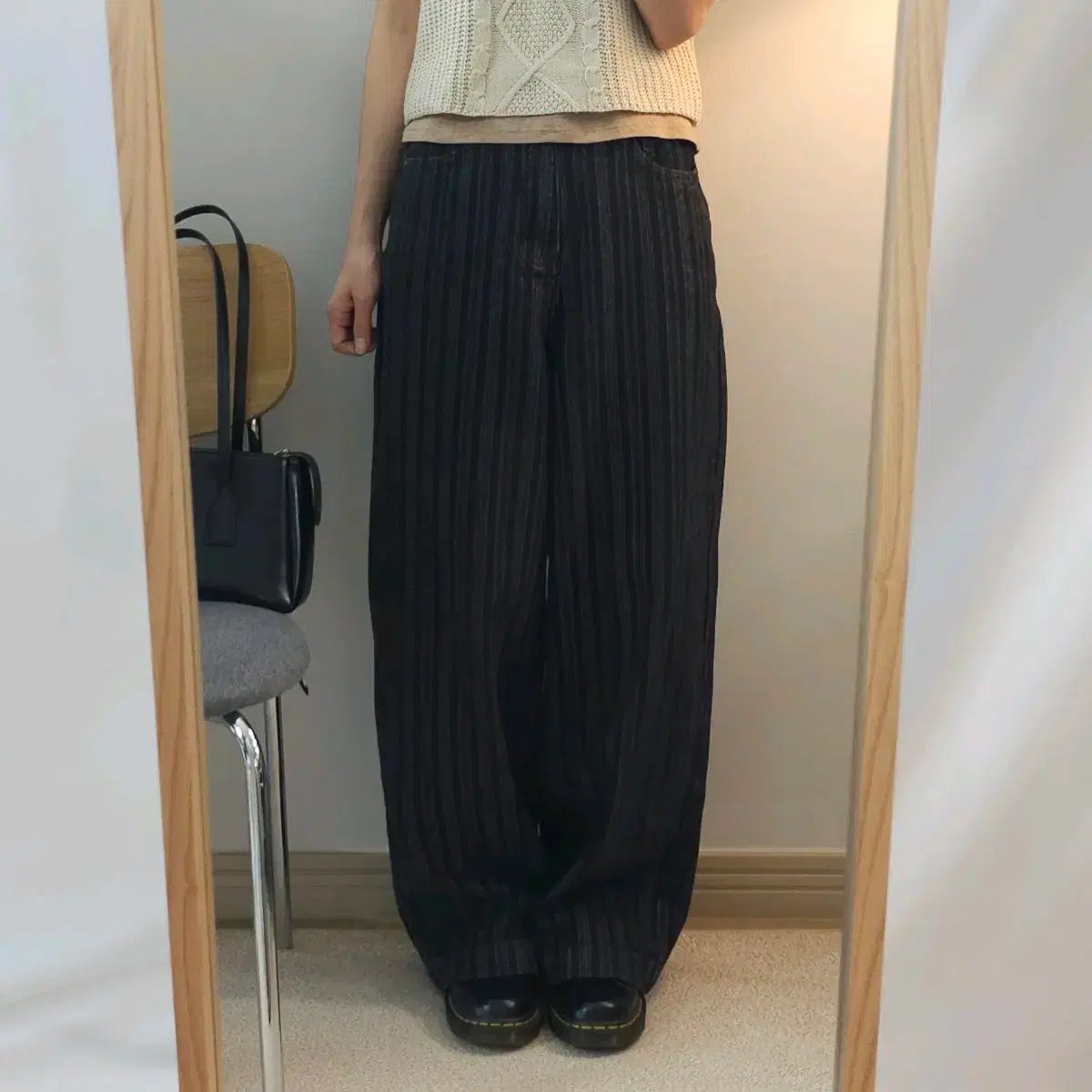 34 scuffers レディース ストリート デニム ワイド パンツ F10M2854