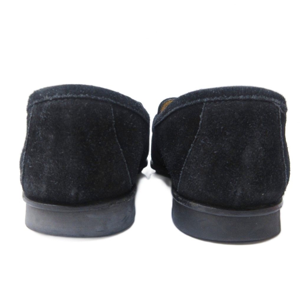 Hermesエルメス 黒スエードローファー 36 1/2 エルメス HERMES ローファー Hロゴ 金具 スエード レザー 36 1/2 約