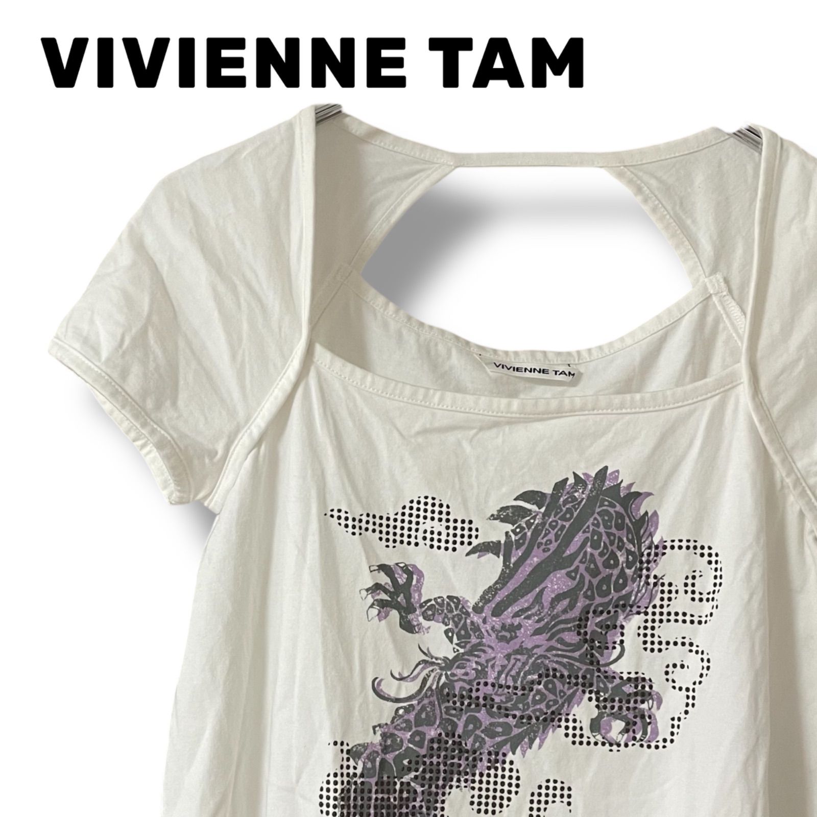 VIVIENNE TAM 半袖Tシャツ カットソー 0 XS ホワイト オフホワイト