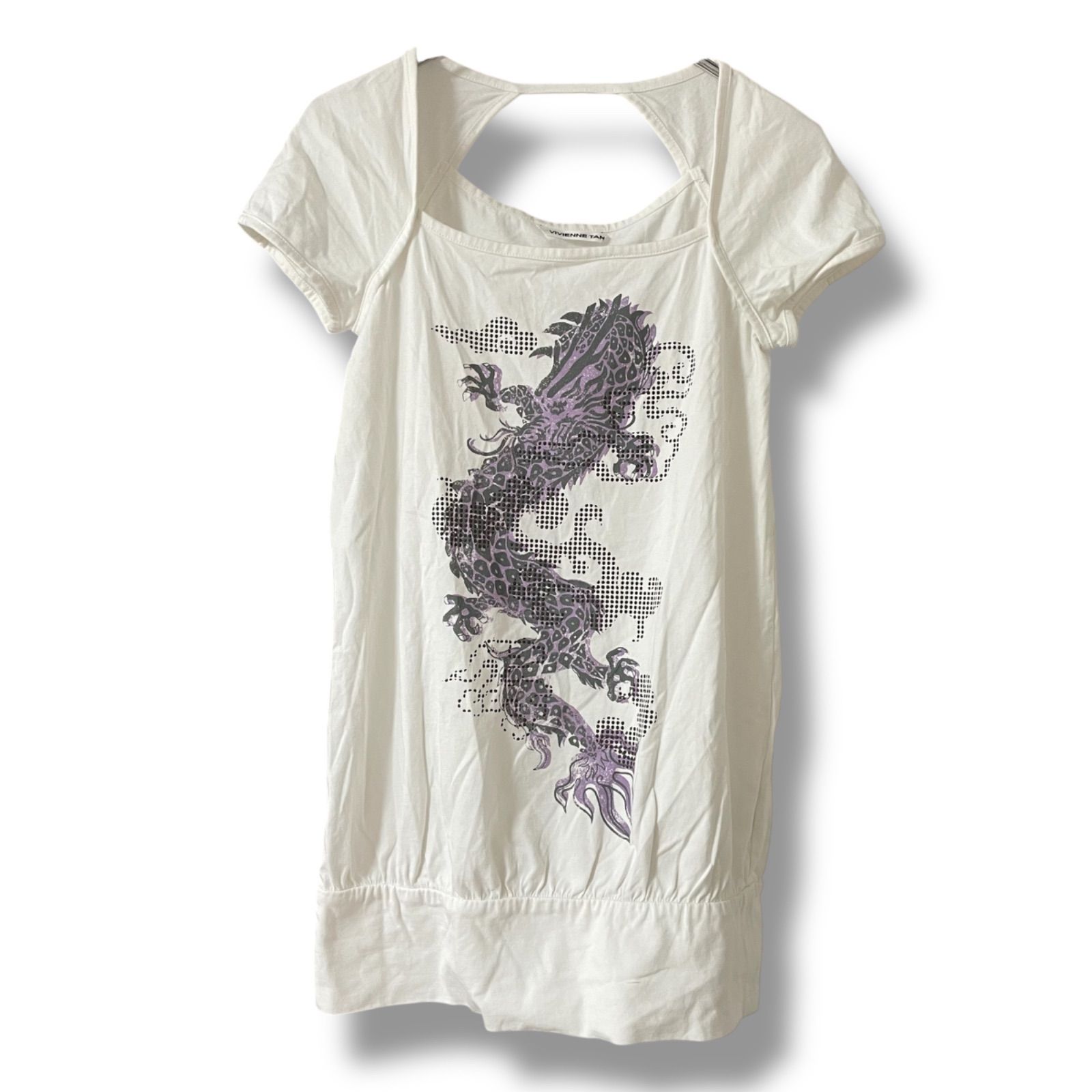 VIVIENNE TAM 半袖Tシャツ カットソー 0 XS ホワイト オフホワイト 