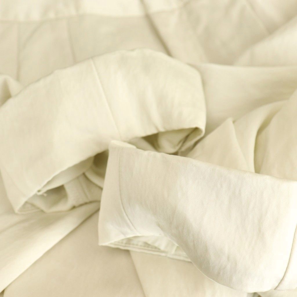 ローヘン LOHEN ツータックサテンパンツ 36 アイボリー /CX □OS