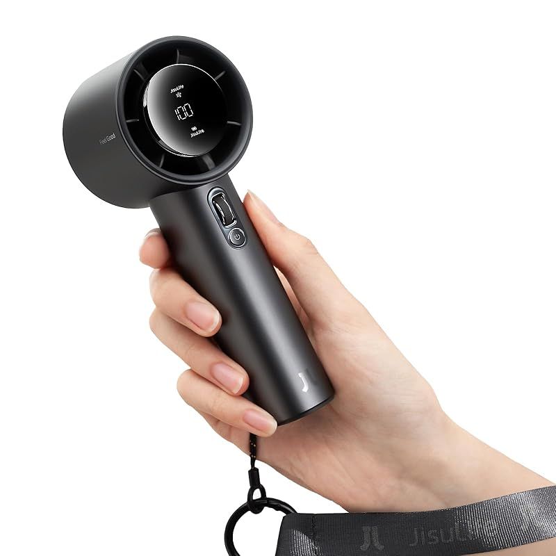 ハンディファン 40 h 稼働時間 モデル 手持ち扇風機 ハンディ静音 100段階風力調節 強力5000 mAh ミニ扇風機 携帯せんぷうき 卓上 暑さ対策グッズ 冷感 プレゼント ダークグレー 0