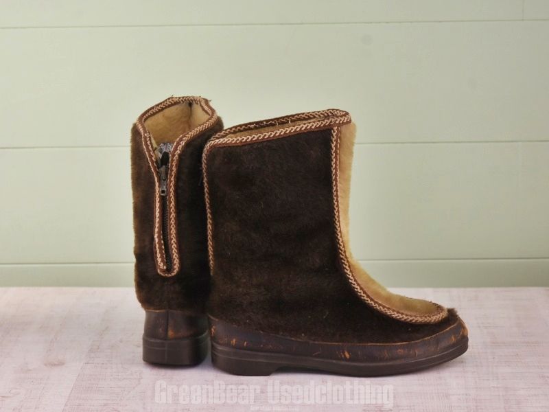 E 184 Snow Land ビンテージ エスキモーブーツ アザラシ毛 レディース 24 cmくらい