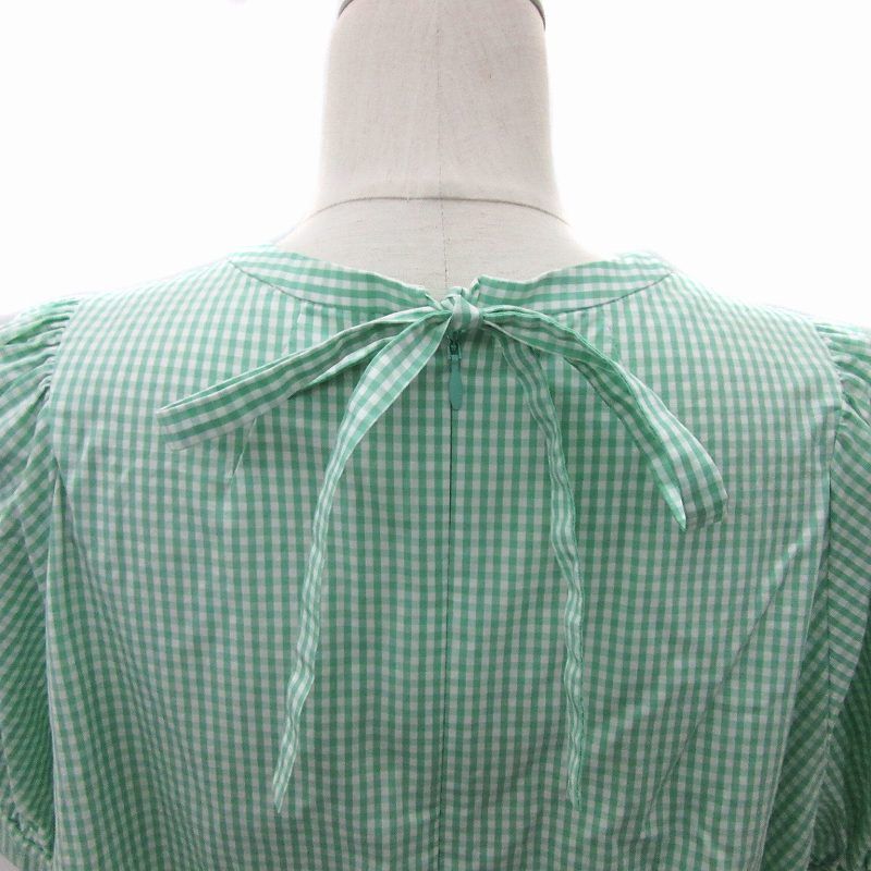 美品 23SS yori ヨリ ハーフスリーブティアードブラウス フレア プル