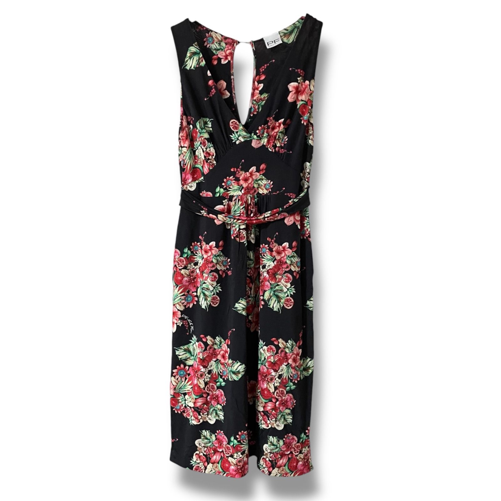 PAOLA FRANI パオラフラーニ ブラック ロングワンピース カットソー